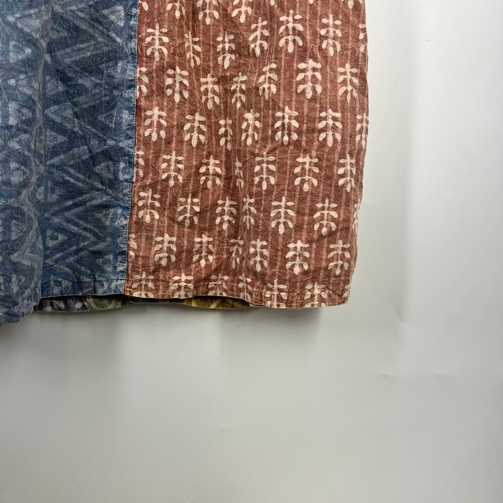 Sacred Threads Womens M Patchwork Batik Cotton Duster Vest Sleeveless Cardigan - Picture 9 of 15